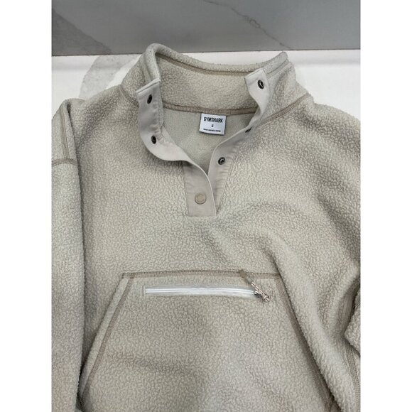 Gymshark Paise Borg Pullover Oversized Sweatshirt Size S - Picture 3 of 7